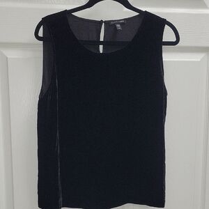 Eileen Fisher Black Sleeveless Blouse Gently Used Size M